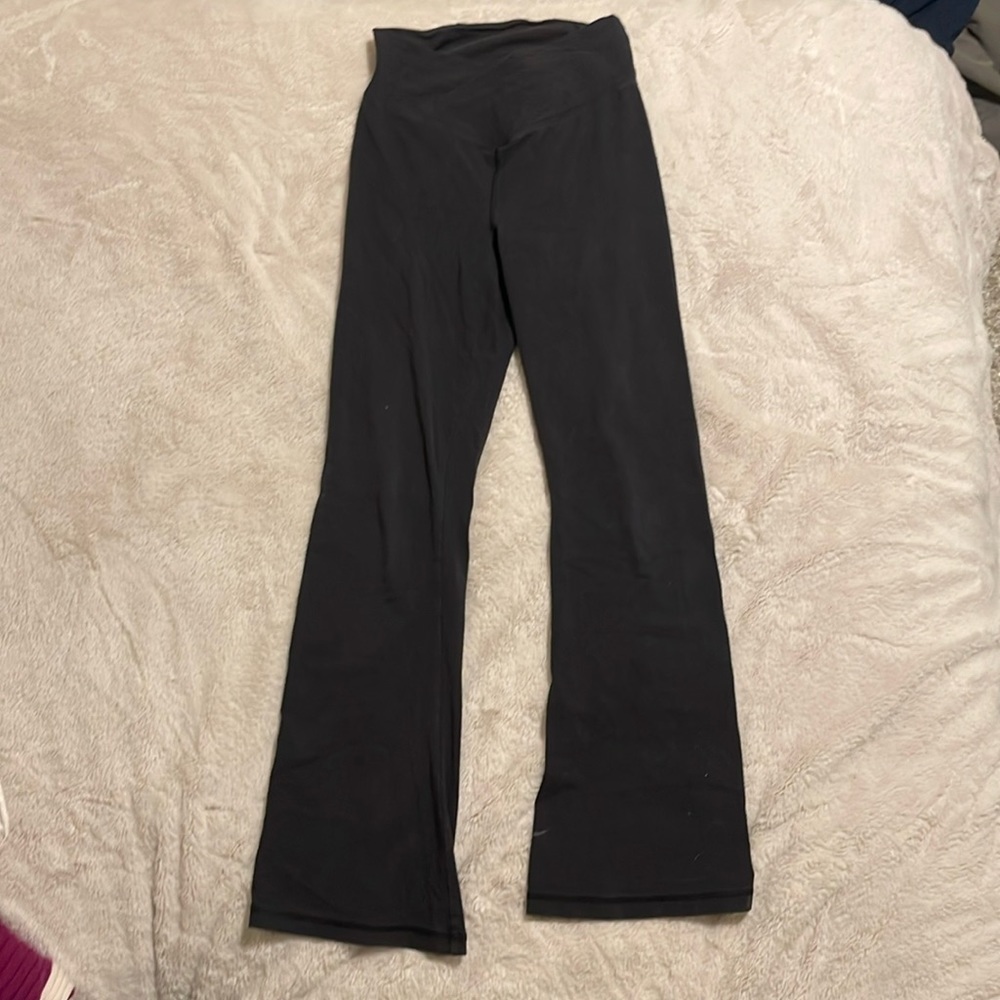 black flare legginings